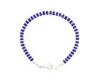 4mm Blue Lapis Lazuli Heishi Bracelet With Heavy Sterling Silver Accents  Unisex