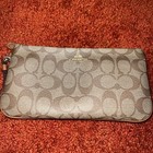 Coach New York Large Wristlet Clutch Top Zip Brown  125