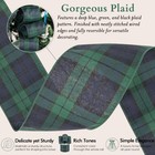 Blue   Green Plaid Wired Ribbon 4  X 25 Yards Black Watch 4 Inch Green   Blue