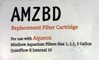 Amzbd Small Filter Cartridge 6 Pk - Use W  Aqueon Minibow 1  2 5  5 Gallon Tank