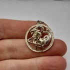 1976 English Vintage Sterling 925 Silver Capricorn Pendant Zodiac Star Sign