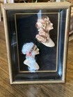Rare Vintage Silhouette Boudoir Doll Heads Framed 9x12 1 2 Shadowbox Age Unknown