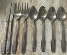 Vintage Thc Eastern Airlines Stainless Steel Flatware 8pc Set Textured Mcm