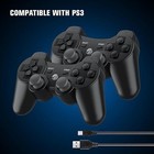 2x Black Wireless Bluetooth Video Game Controller Pad For Sony Ps3 Playstation 3