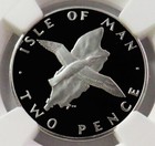 1978 Pm Platinum 600 Mintage Isle Of Man 2 Pence Ngc Proof 69 Ultra Cameo