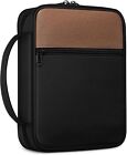 Bible Cover Church Bag Carrying Book Case Bible Gift For Men Women-black brown