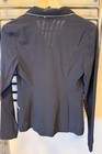 Women s Fits Zephyr Mesh Black English Riding Show Coat W  Silver Zip Front  Xs
