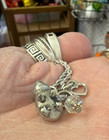 Chubby Chico Charms Guinea Pig Silver Pendant Rope 18  Necklace Lobster 3d Heart