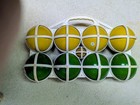 Vintage Brevettato Bocce Ball Set With Carrier