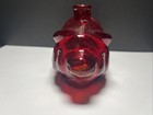 Vtg Ruby Red Coin Bank Glass Piggy Bank Excellent Used Condition