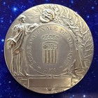 Vintage Silvered Bronze Medal        la Musique    By A  Dubois     French Art Theme