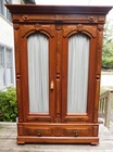 Victorian Walnut  Armoire Wardrobe Cabinet