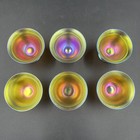 Steuben Glass Gold Aurene Salt Cellars With Sterling Gorham Salt Spoons 3067