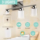  3 Light Brushed Nickel Bathroom Light Fixtures  Modern Vanity Lights Over 