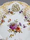 Rare Kpm Berlin Hand Painted Flowers Royal Antique Plate  sale  3