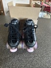 Riedell 122 Leather Speed Roller Skates Sz Y1  insole 8 25     Luminous Wheels 97a