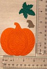     5 Harvest Pumpkin     Embossed Cardstock Paper Die Cut Embellishments