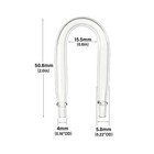 Linlan 2-piece Aquarium Glass U-tube Connector  Anti-kink Design for 5 16 Inc   