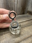 Vintage Or Antique Octagonal Cut Glass Inkwell