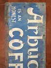 1800s Tin Tacker Arbuckles Coffee Sign