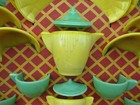 Vintage Childs Akro Agate Tea Set