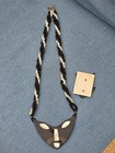Lee Sands 1970 s Old New Stock Shell Necklace Earrings Set 