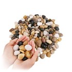 Natural River Rocks 1-2 Inch Ornamental Polished Pebbles 1 Lb Bag Mixed Color