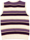Vintage 70 s Purple  White   Brown Striped Vest
