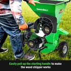 3 In 1 Wood Chipper Shredder Mulcher Mf30  7hp 212cc Heavy Duty Gas Powered     