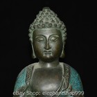 9 8  Old Chinese Bronze Cloisonne Shakyamuni Buddha Sit Statue Sculpture
