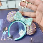 1pcs Disney Resort Key Chain Ears Headband Ariel Little Meramaid Key Ring