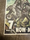 Original World War Ii Poster -  Iwo Jima 7th War Loan Together 1945 Wwii 9 x13 