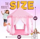 Princess Castle Playhouse Tent For Girls With Led Star Lights     Indoor   Outdoor