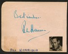 Barry Nelson   Rex Harrison Signed Autograph 4x5 Album Page Actors