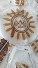 Georges Briard Glass Tray Server  Carrying Handle   2 Candleholders Clear   Gold