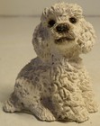 Living Stone Critters Bichon Frise Dog Figurine Sitting Puppy 2  Tall White 1986