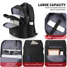 Backpack 15 6  Laptop Black School Bag Usb Charger Teen College Work Travel