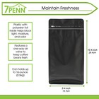 7penn Resealable Coffee Bags - 16oz 50pk Organizational Packaging Zipper Pouch