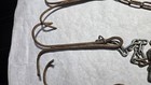 Lot Antique Primitive Animal Fur Meat Drag Double Hook Chain Metal Iron Forged 