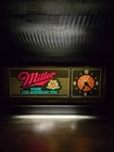 Vintage 1985 Miller Beer Lighted Clock  made The American Way  Bar Sign Working