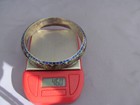 Antique Chinese Sterling Enamel Cloisonne Floral Stained Glass Bangle Bracelet
