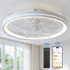 20  Ceiling Fan Light White Flush Mount Led Fixture With Remote App Control Kits