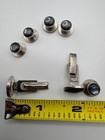 Vintage Pioneer Black Onyx Cufflinks Pair   5 Studs Silver Tone Set New Old Stoc