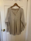 Sonoma Women s Tan Tunic Long Sleeve Shirt Size 3x