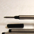 4 Terzetti Black Medium Rollerball Refills-fit Mont Blanc Capped Rollerball Pens