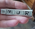 Vtg Estate Kilmer   Daniels Sterling  Marcasite Initals Tie Bar   Cufflinks