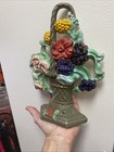 Antique Original Hubley  204  dahlias  Cast Iron Door Stop