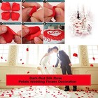  1000 Pieces Artificial Silk Rose Petals Flower Decoration Wedding Party Blue