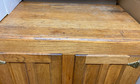 Antique Oak  Very Rare Two Door Icebox Ice Box Solid Brass Hardware