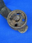 Antique Barn Door Roller Guide Wheel   2 dia   2 gap  Turns Easily  Rusty Screws